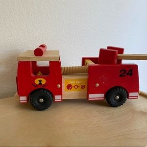 Plan Toys Large Wooden Fire Truck Engine